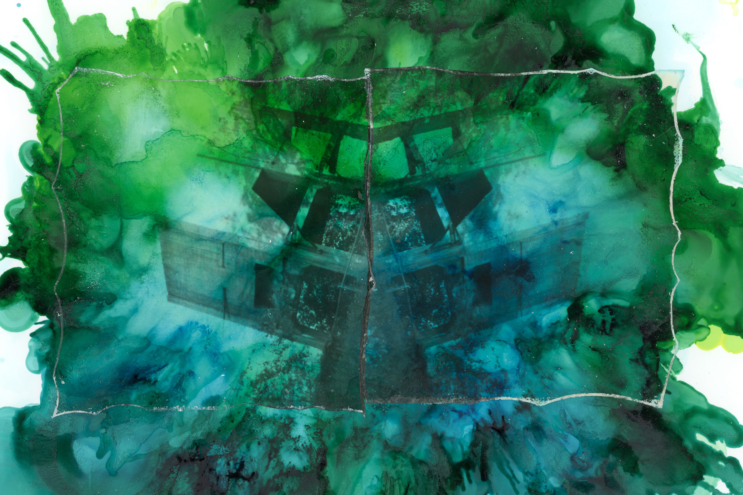 Mining Structure Sagamore Unit - Polaroid Emulsion Lift