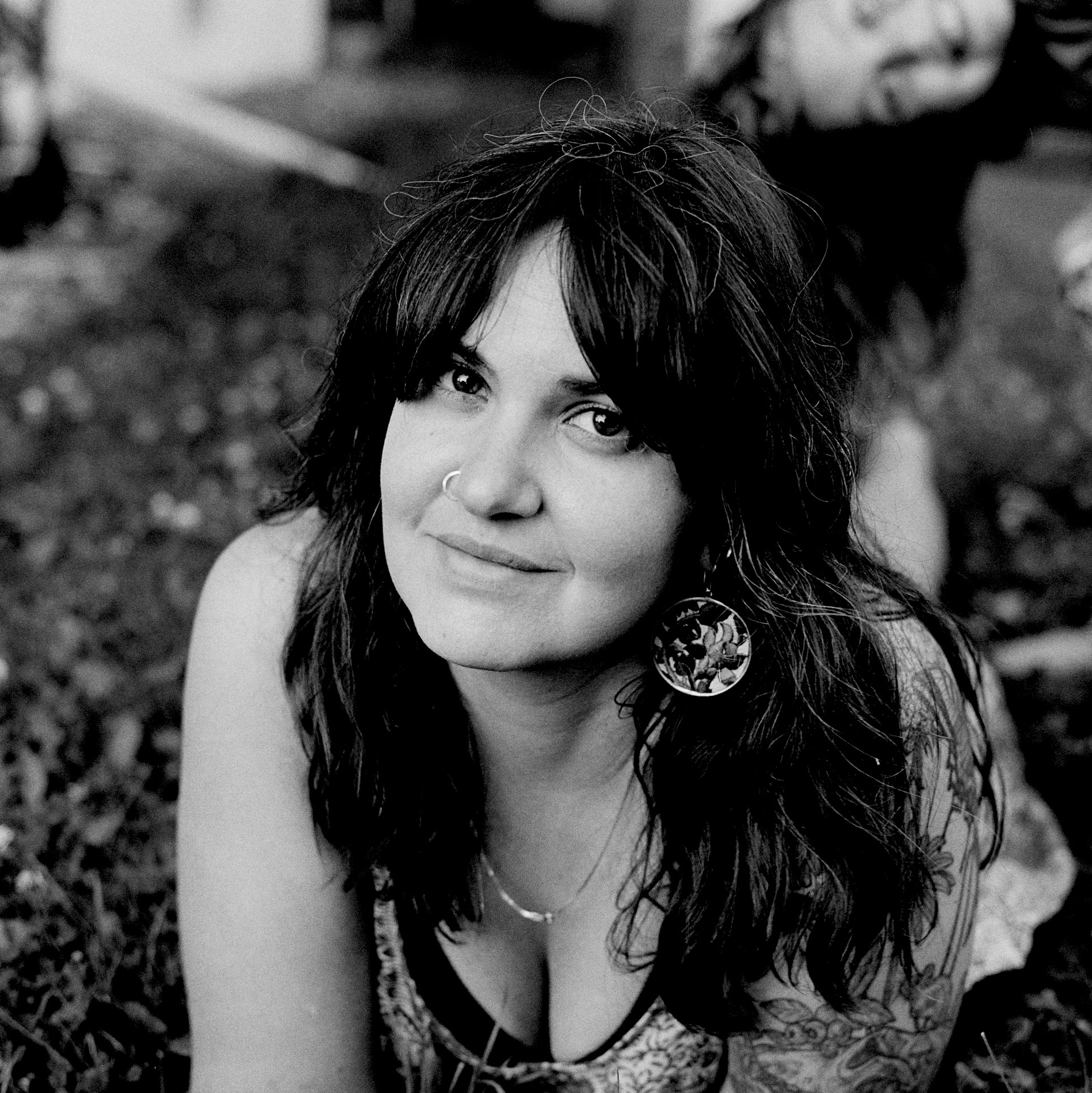 Woman laying in the grass