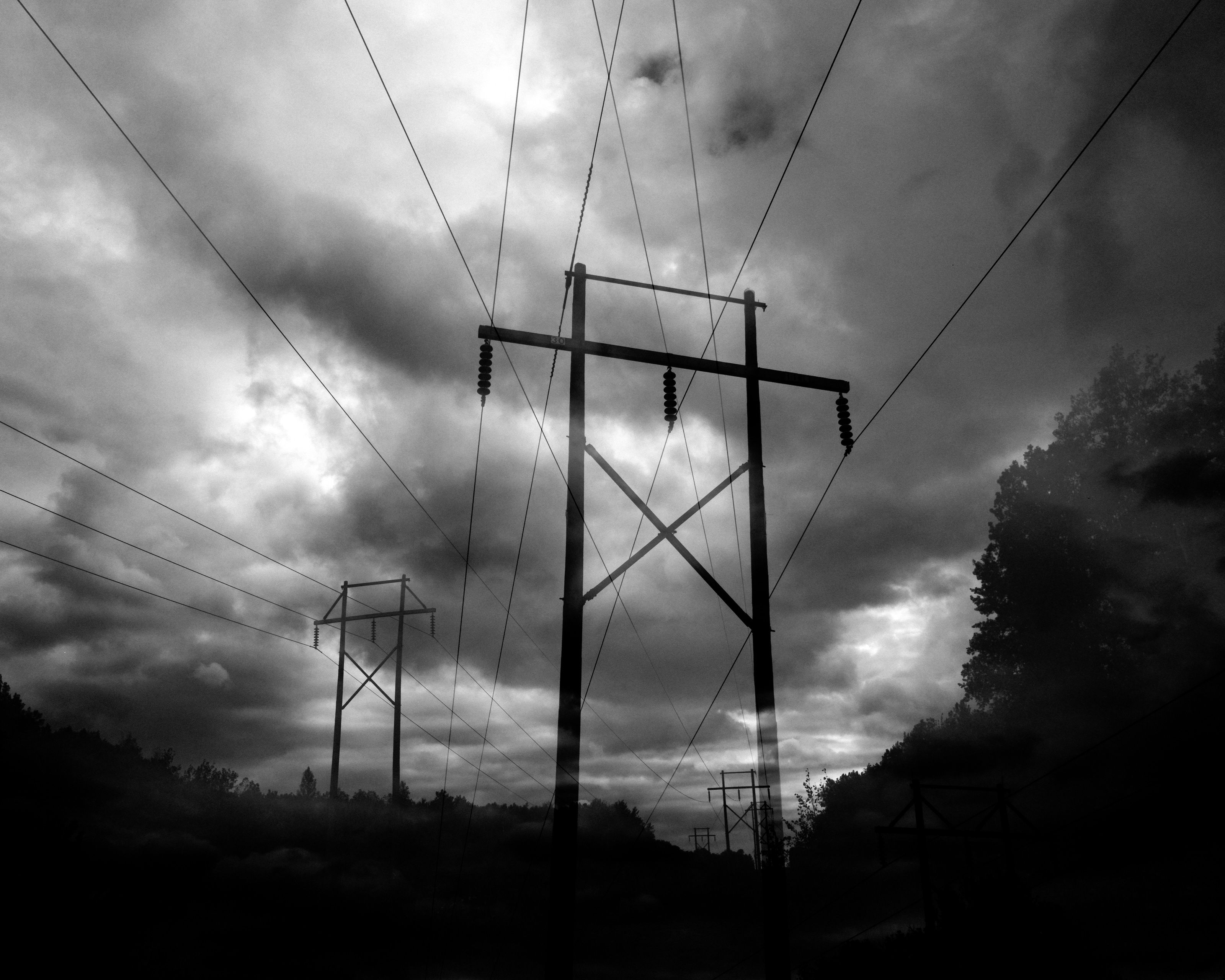 Power Lines Double Exposure