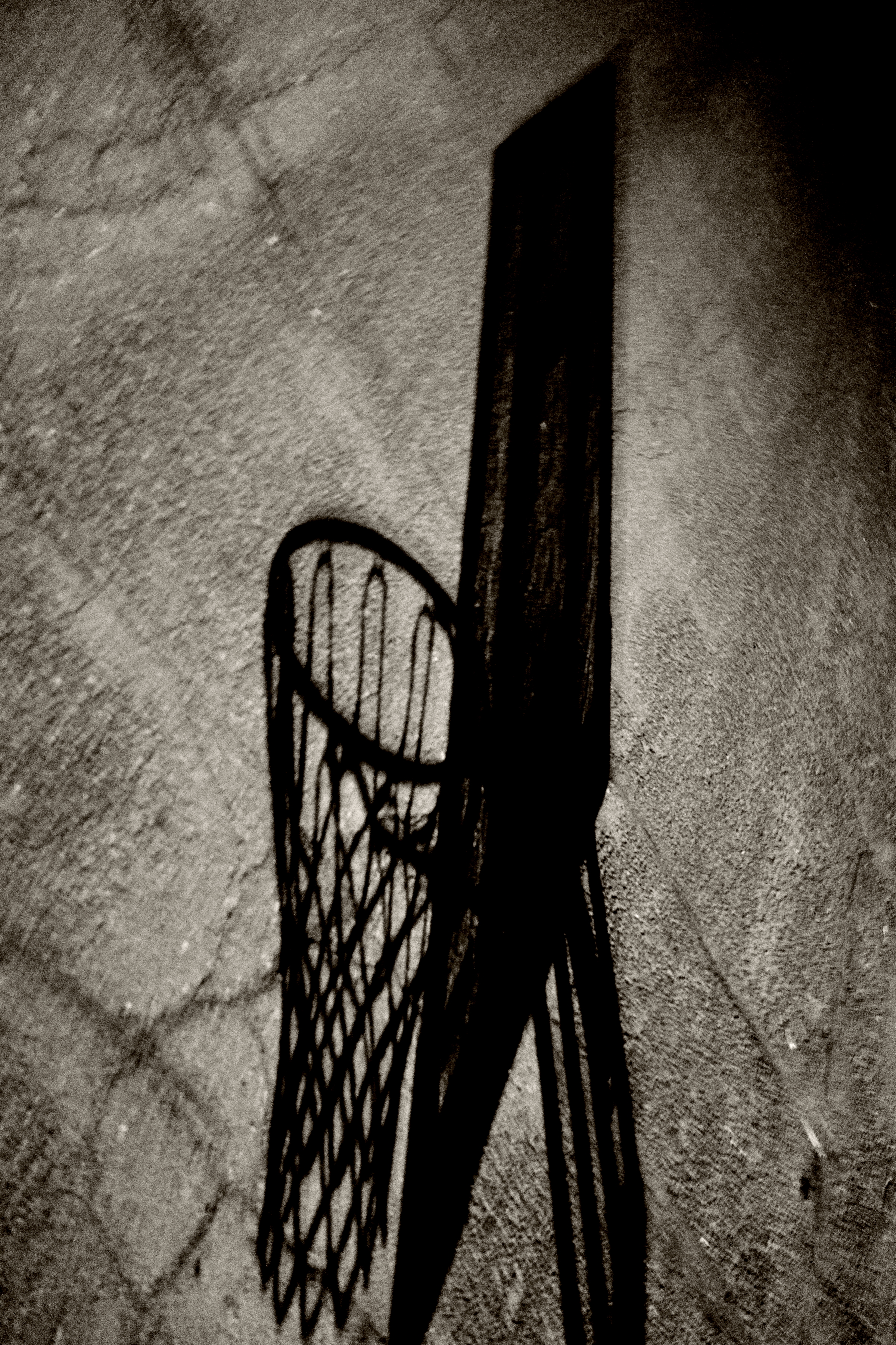 Basketball hoop shadow