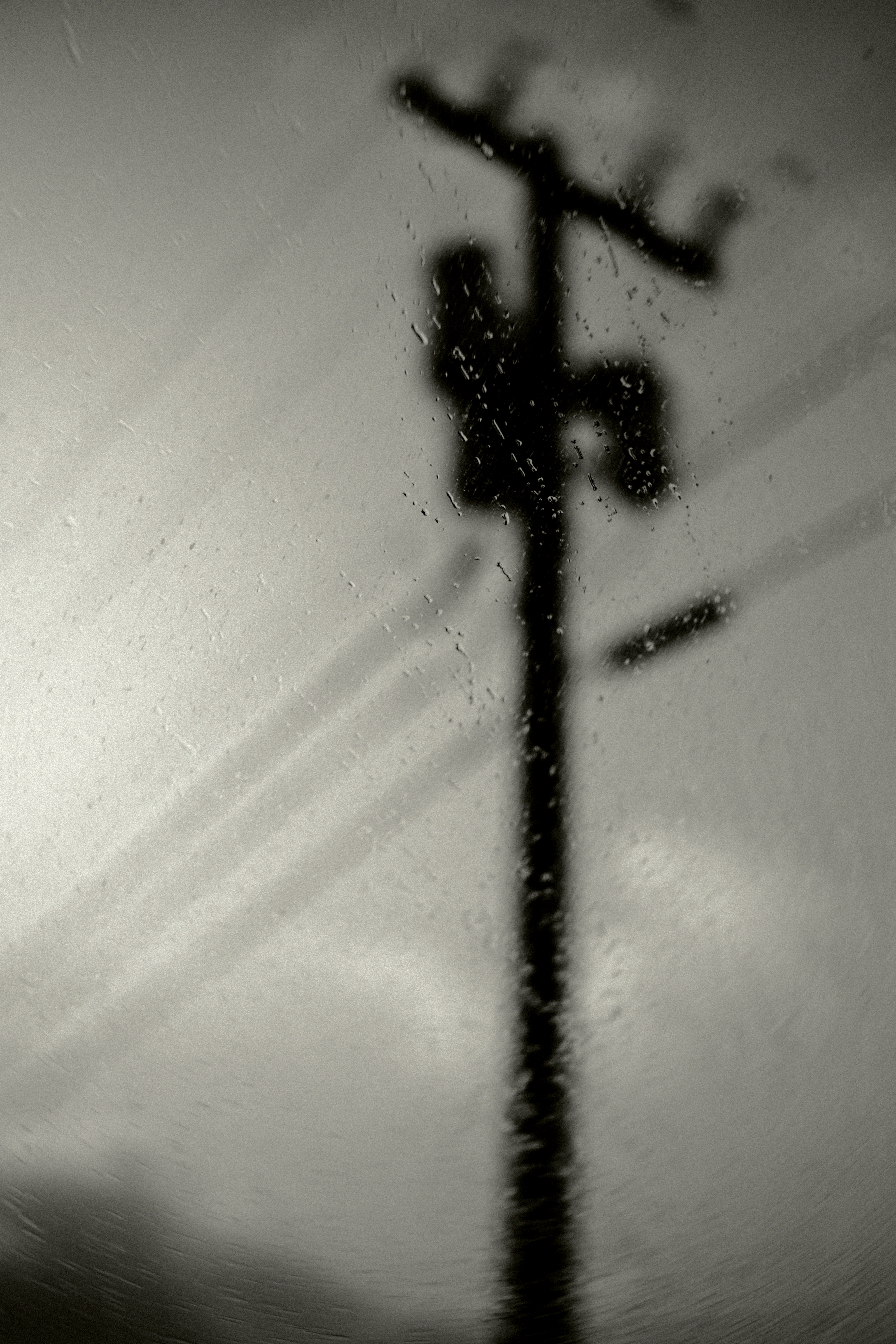 Power line through windshield